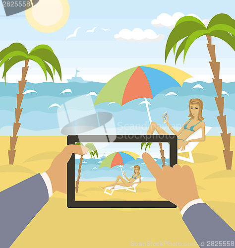 Image of Vector Outdoors Cartoon Sea Landscape