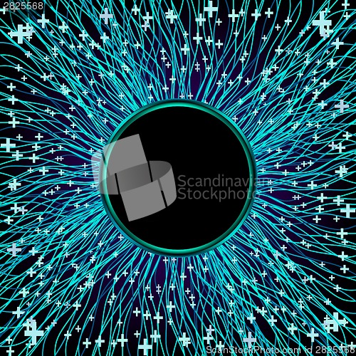 Image of Abstract blue laser beams for you design. EPS 8