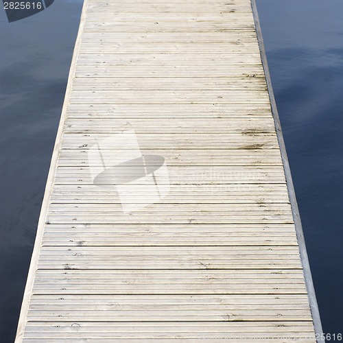 Image of yacht wooden dock