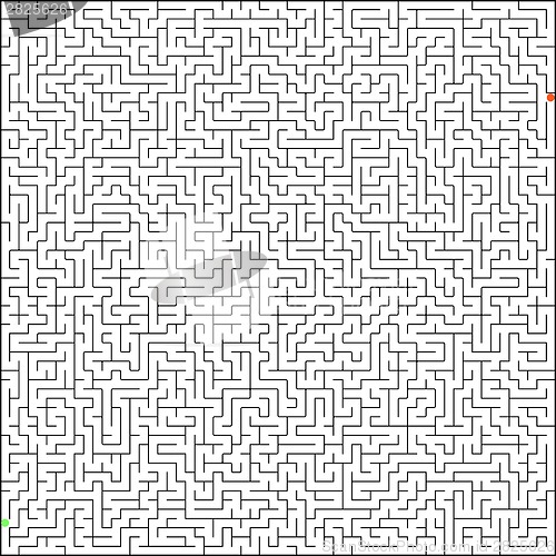 Image of Vector illustration of perfect maze. EPS 8