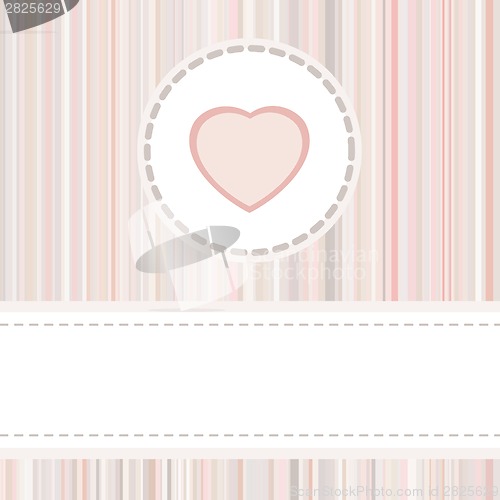 Image of Vintage valentine's day card. EPS 8