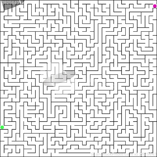 Image of illustration of pergect maze. EPS 8