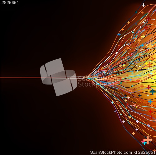 Image of Abstract colorful lines futuristic space. EPS 8