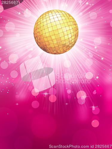 Image of Abstract golden with disco ball. EPS 10