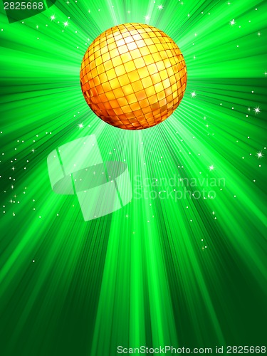 Image of Sparkling green disco ball. EPS 8