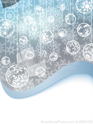 Image of Elegant christmas with snowflakes. EPS 8
