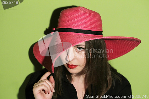 Image of Girl with pink hat