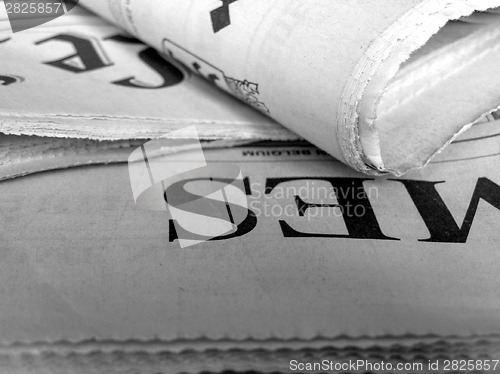Image of Black and white Newspapers