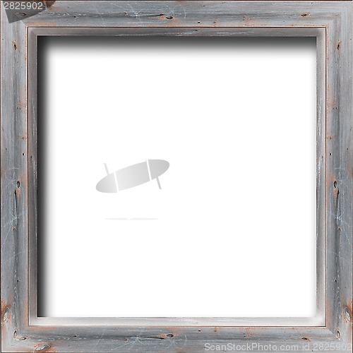 Image of wooden frame isolated on the white background