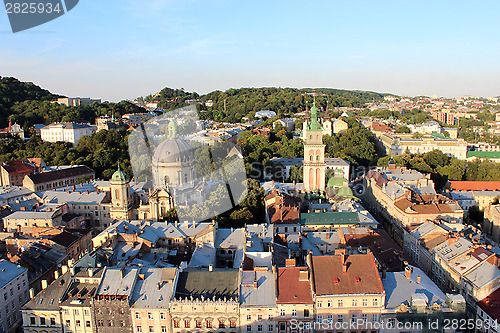 Image of view to the house-tops in Lvov city