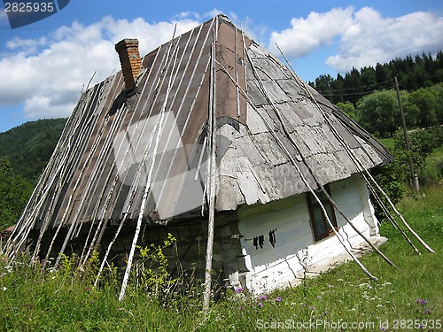 Image of old rural house in Carpathian region