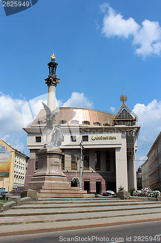 Image of Monument of polish poet Adam Mickiewicz in Lvov