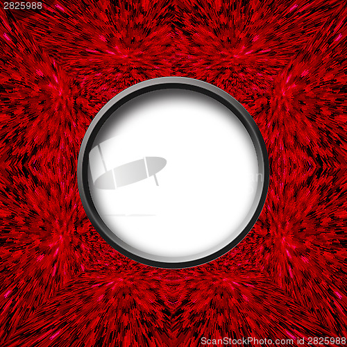 Image of red abstract texture with round centre