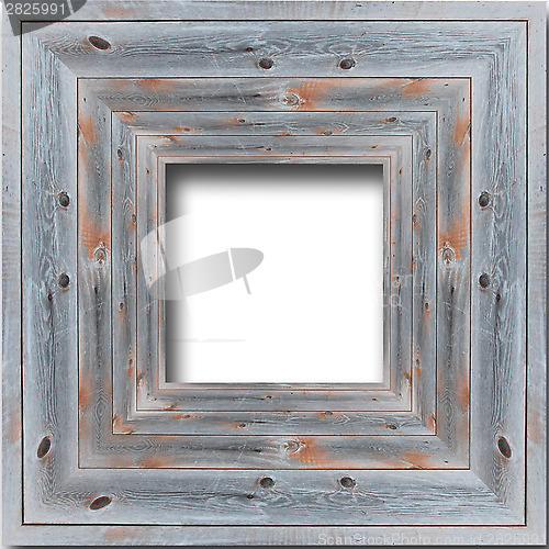 Image of wooden frame isolated on the white background