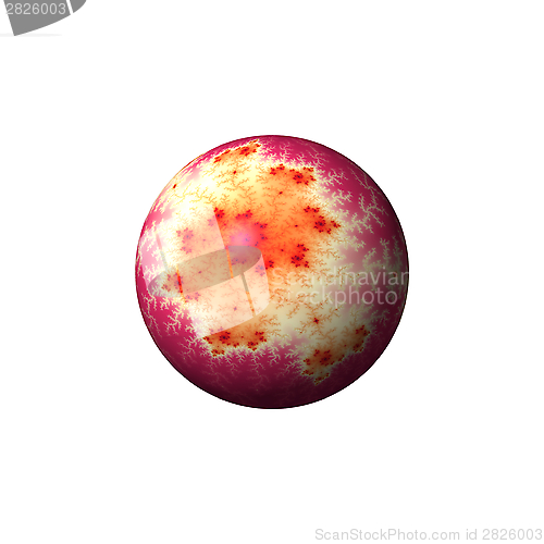 Image of Golden Red Abstract Globe