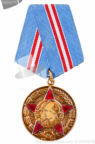 Image of Russian (soviet) medal for participation in the Second World War