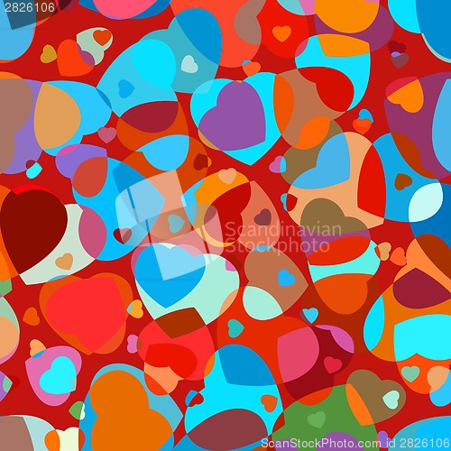 Image of Beautiful colorful heart shape background. EPS 8