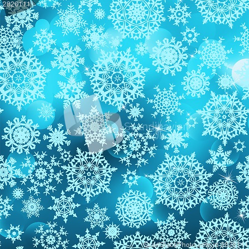 Image of Blue abstract christmas with snowflake. EPS 8