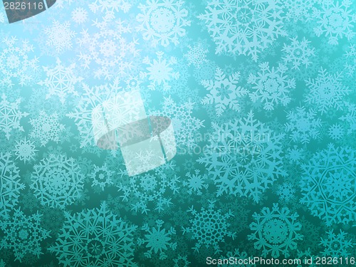 Image of Christmas background with snowflakes. EPS 8