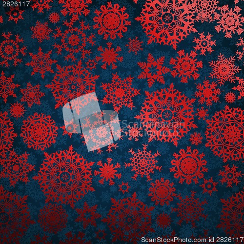 Image of Christmas pattern snowflake background. EPS