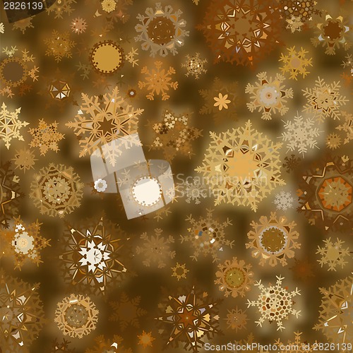 Image of Brown abstract christmas with snowflake. EPS 8