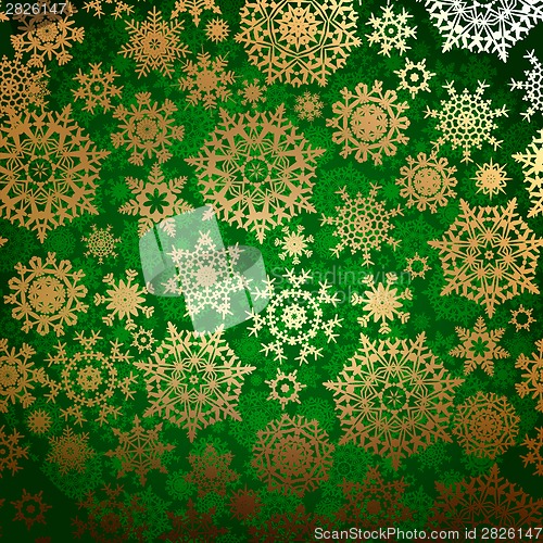 Image of Christmas pattern snowflake background. EPS 8