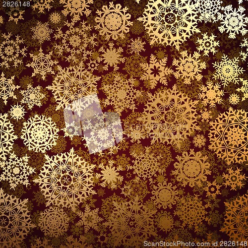 Image of Christmas pattern snowflake background. EPS 8