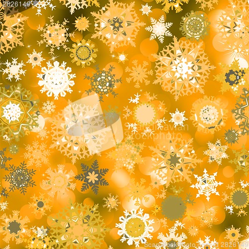 Image of Orange abstract christmas with snowflake. EPS 8