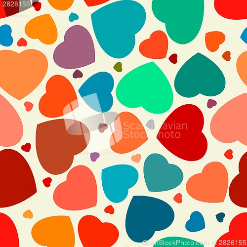 Image of Hearts seamless Background. EPS 8