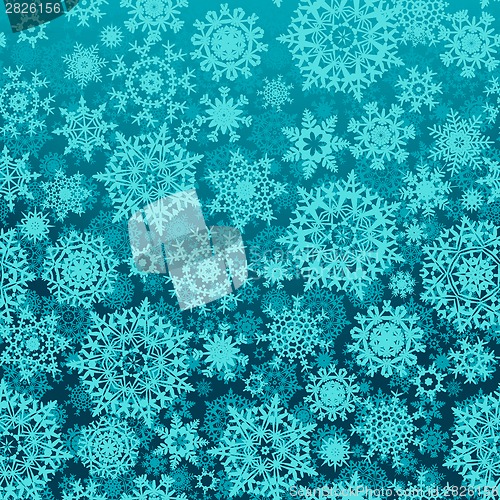Image of Seamless snow flakes vector pattern. EPS 8