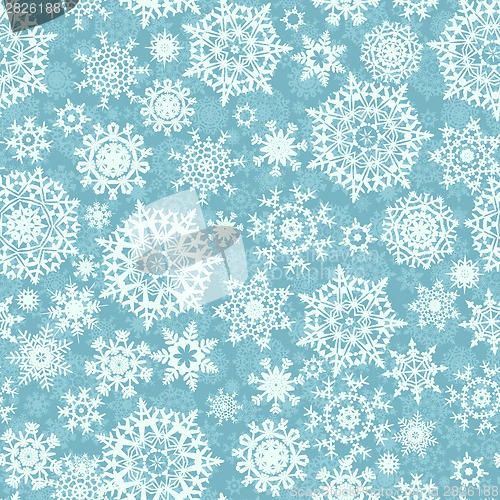 Image of Seamless card with Christmas snowflakes. EPS 8