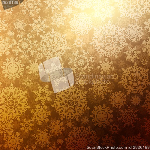 Image of Christmas background with snowflakes. EPS 8