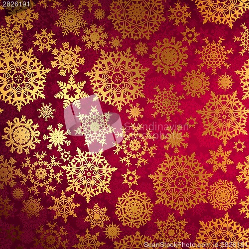 Image of Christmas background with snowflakes. EPS 8