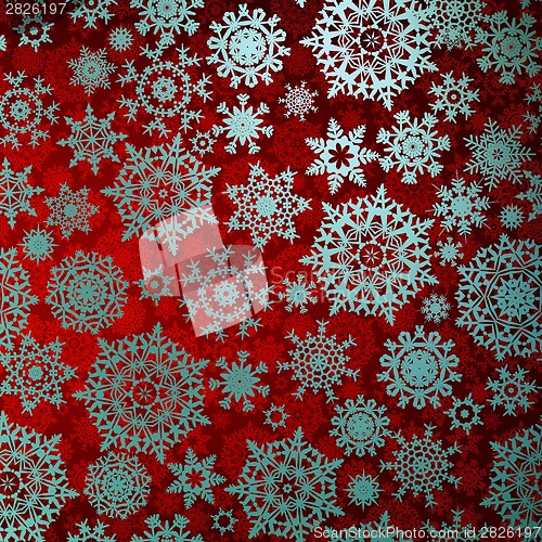 Image of Christmas pattern snowflake background. EPS 8