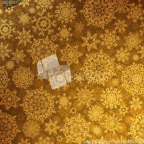 Image of Beautiful golden xmas background. EPS 8