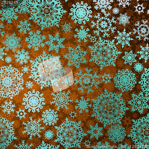 Image of Christmas pattern snowflake background. EPS 8