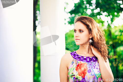 Image of Beautiful caucasian girl portrait