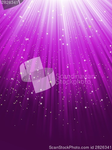 Image of Stars on purple striped background. EPS 8