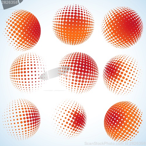 Image of Abstract halftone circle design. EPS 8