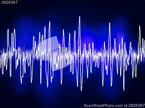 Image of Electronic sine sound or audio waves. EPS 8