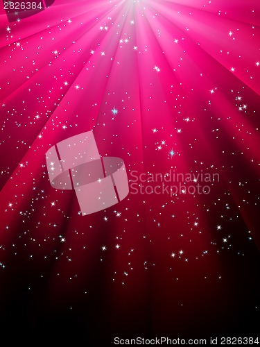 Image of Stars on red striped background. EPS 8