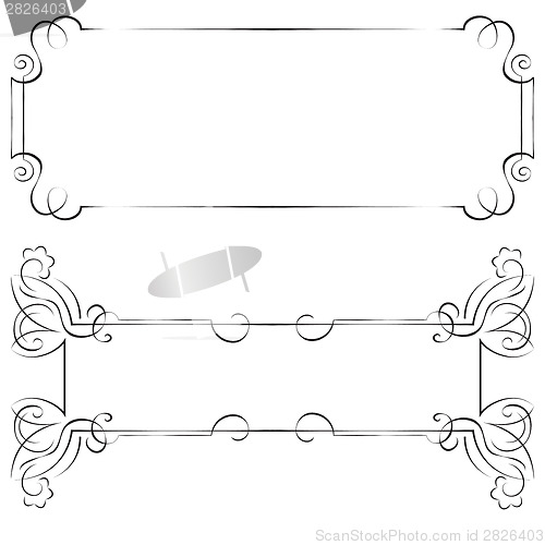 Image of Set vector frames for design