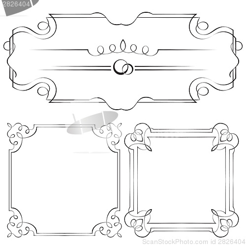 Image of Set vector frames for design