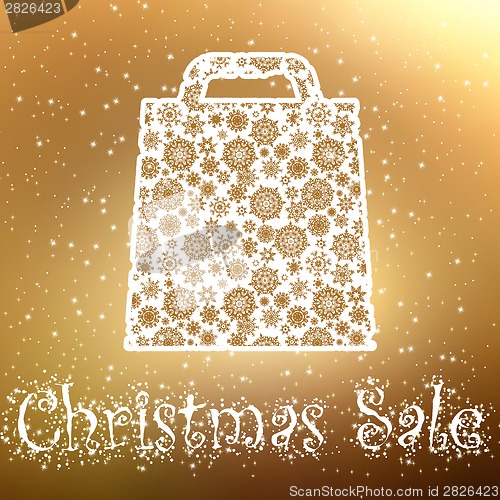 Image of Gold Christmas sale Background. EPS 8