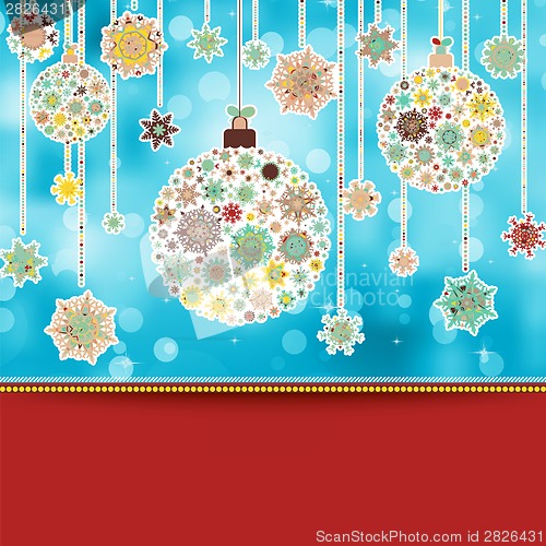 Image of Retro Christmas Card. EPS 8