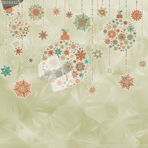 Image of Stylized Christmas Balls, Background. EPS 8