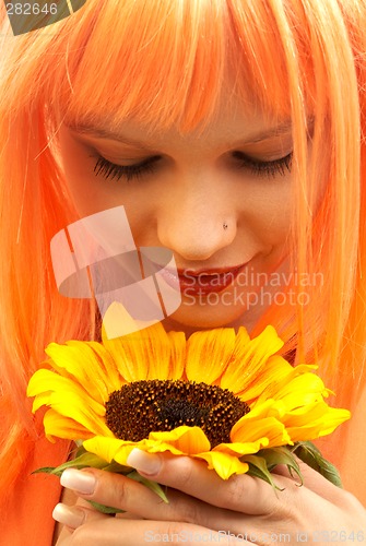 Image of sunfower girl