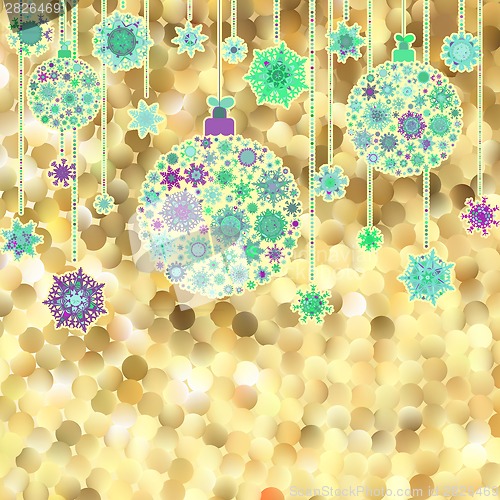 Image of Stylized Christmas balls, on elegant. EPS 8