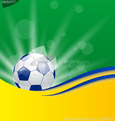 Image of Football card in Brazil flag colors