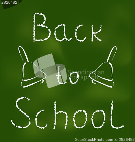 Image of  Back to school background with text and bells